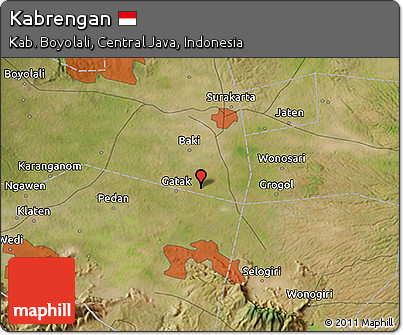Satellite 3D Map of Kabrengan