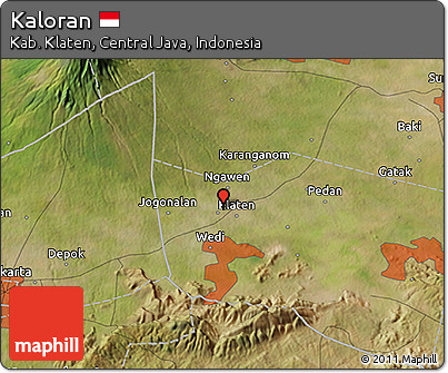 Satellite 3D Map of Kaloran