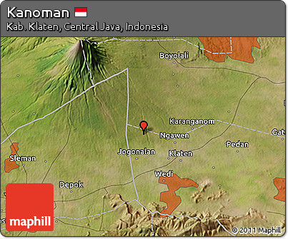Satellite 3D Map of Kanoman