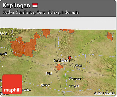 Satellite 3D Map of Kaplingan