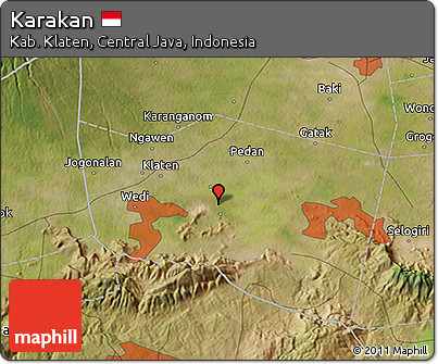 Satellite 3D Map of Karakan