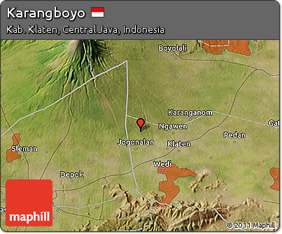 Satellite 3D Map of Karangboyo