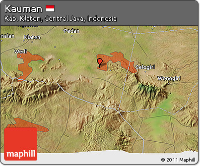 Satellite 3D Map of Kauman