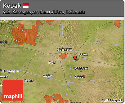 Satellite 3D Map of Kebak