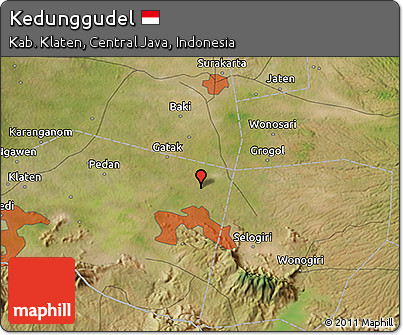 Satellite 3D Map of Kedunggudel