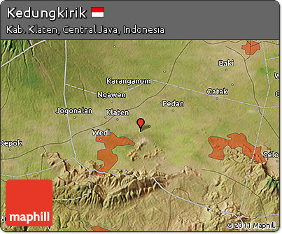 Satellite 3D Map of Kedungkirik