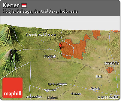 Satellite 3D Map of Kener