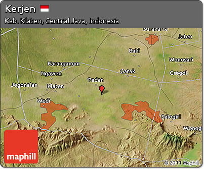 Satellite 3D Map of Kerjen