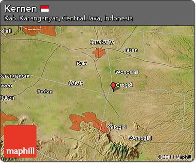 Satellite 3D Map of Kernen