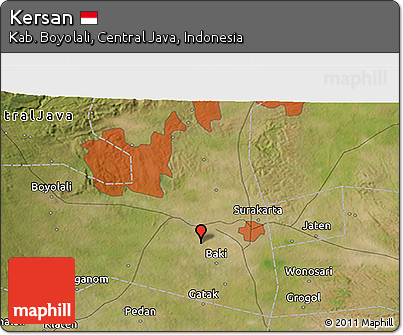 Satellite 3D Map of Kersan