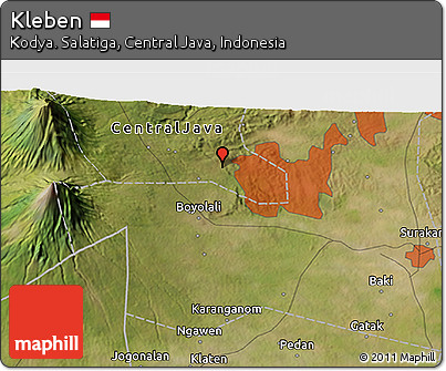 Satellite 3D Map of Kleben