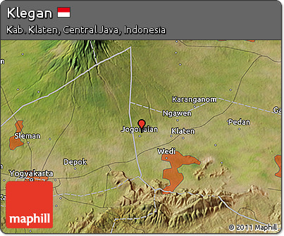Satellite 3D Map of Klegan