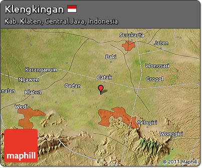 Satellite 3D Map of Klengkingan