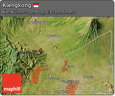 Satellite 3D Map of Klengkong