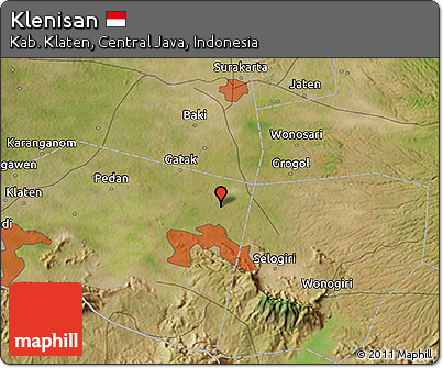 Satellite 3D Map of Klenisan