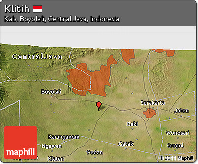 Satellite 3D Map of Klitih