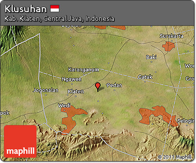 Satellite 3D Map of Klusuhan