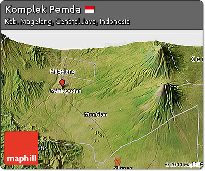 Satellite 3D Map of Komplek Pemda
