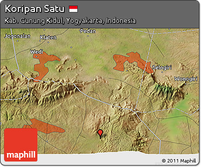 Satellite 3D Map of Koripan Satu