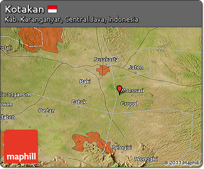 Satellite 3D Map of Kotakan