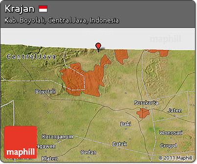 Satellite 3D Map of Krajan