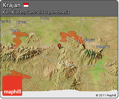 Satellite 3D Map of Krajan