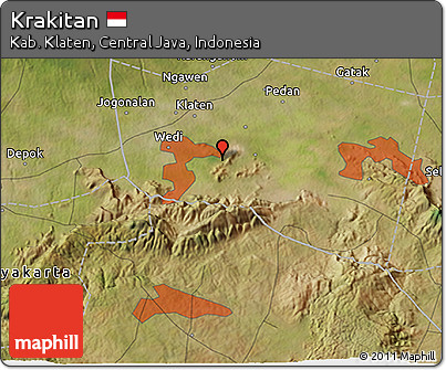 Satellite 3D Map of Krakitan