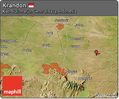 Satellite 3D Map of Krandon