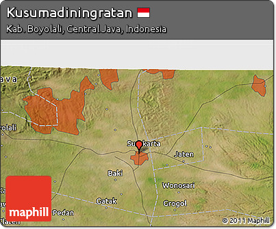 Satellite 3D Map of Kusumadiningratan