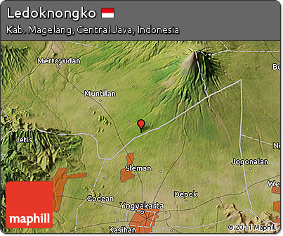 Satellite 3D Map of Ledoknongko