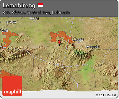 Satellite 3D Map of Lemahireng