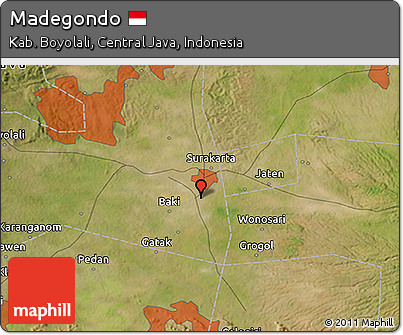 Satellite 3D Map of Madegondo