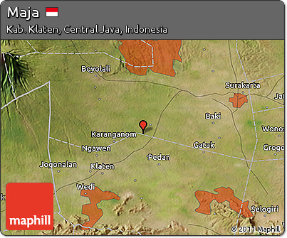 Satellite 3D Map of Maja