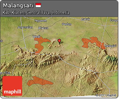 Satellite 3D Map of Malangsari