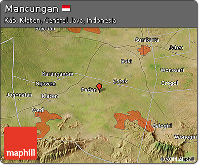 Satellite 3D Map of Mancungan