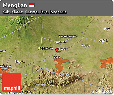 Satellite 3D Map of Mengkan