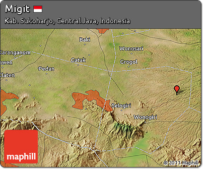 Satellite 3D Map of Migit