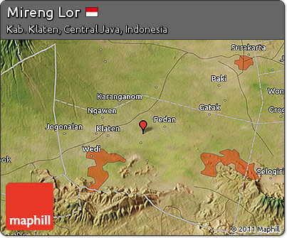 Satellite 3D Map of Mireng Lor