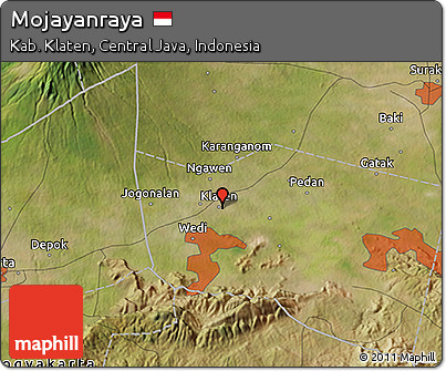Satellite 3D Map of Mojayanraya