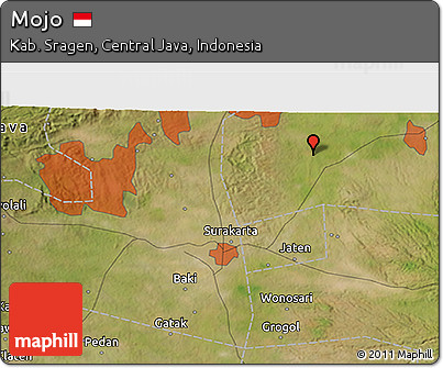 Satellite 3D Map of Mojo