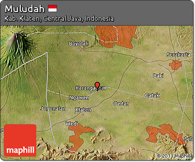 Satellite 3D Map of Muludah