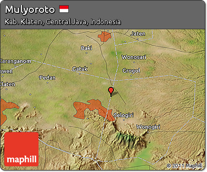 Satellite 3D Map of Mulyoroto