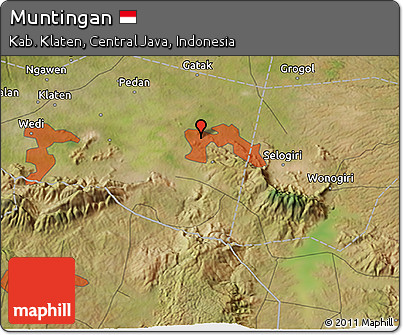 Satellite 3D Map of Muntingan