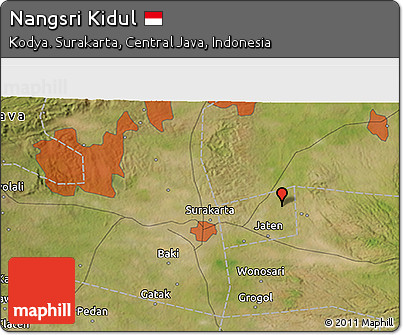 Satellite 3D Map of Nangsri Kidul