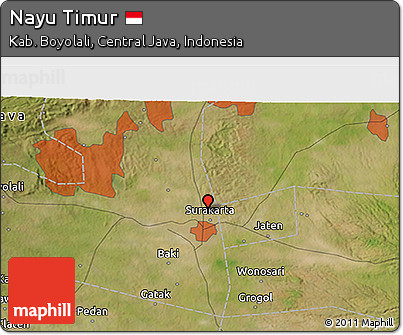Satellite 3D Map of Nayu Timur