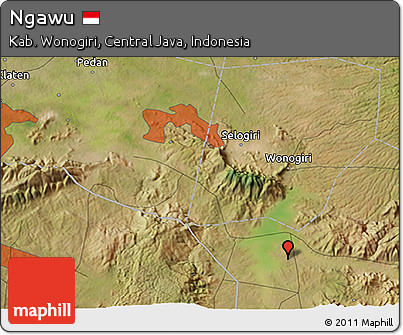 Satellite 3D Map of Ngawu
