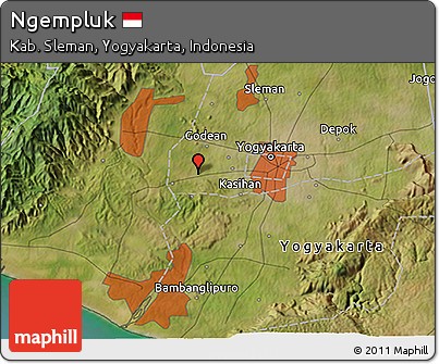 Satellite 3D Map of Ngempluk
