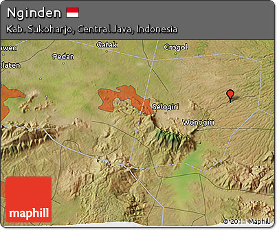 Satellite 3D Map of Nginden