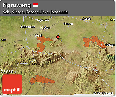 Satellite 3D Map of Ngruweng