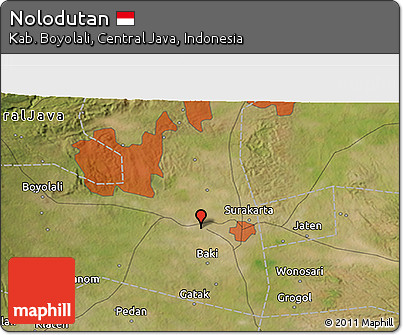 Satellite 3D Map of Nolodutan